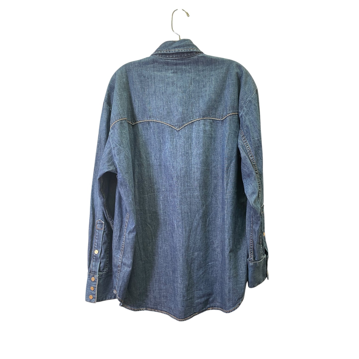 Top Ls By TWP In Blue Denim, Size:S