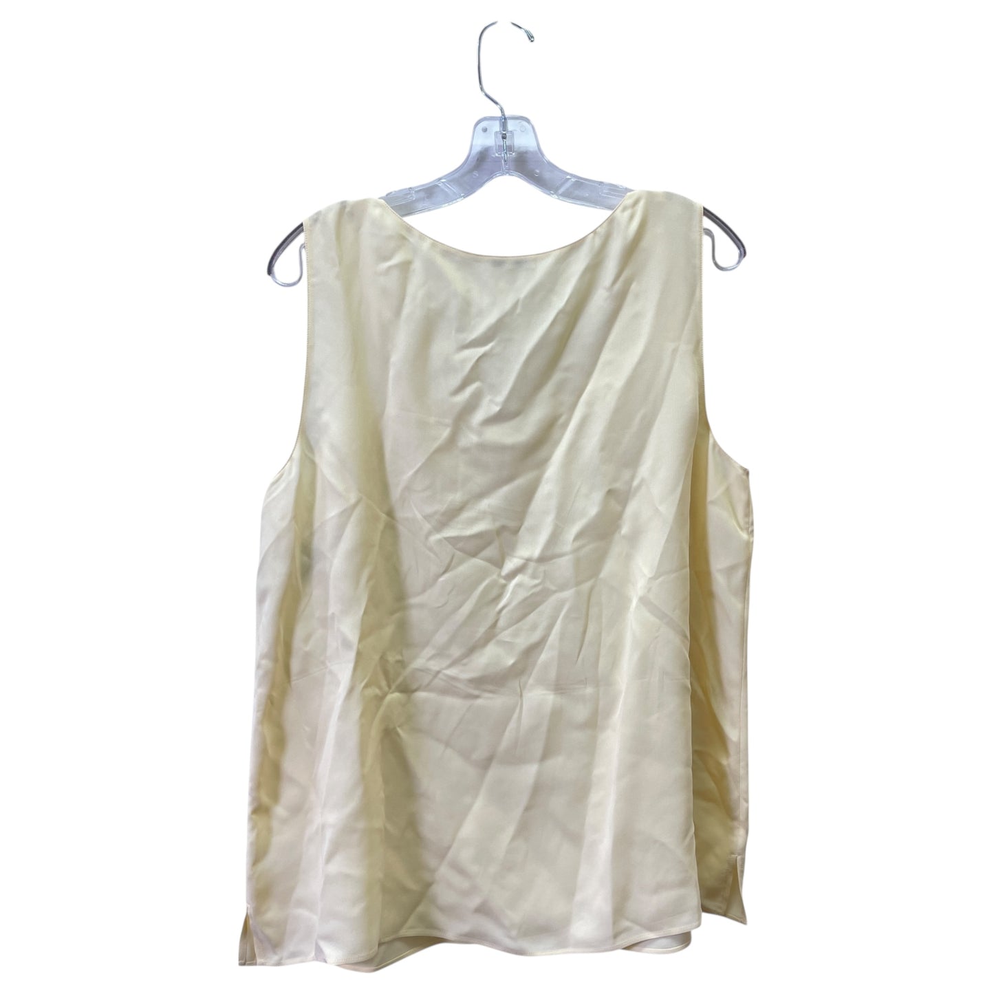 Top Sleeveless Designer By Lafayette 148 In Yellow, Size:Xl
