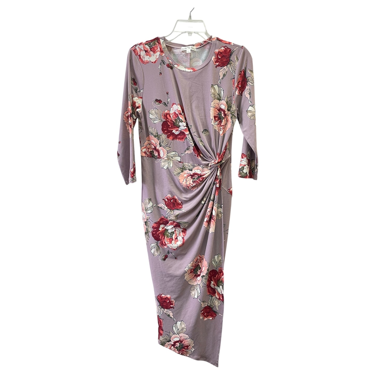 Dress Casual Midi By Nine Britton In Orange & Purple, Size:L