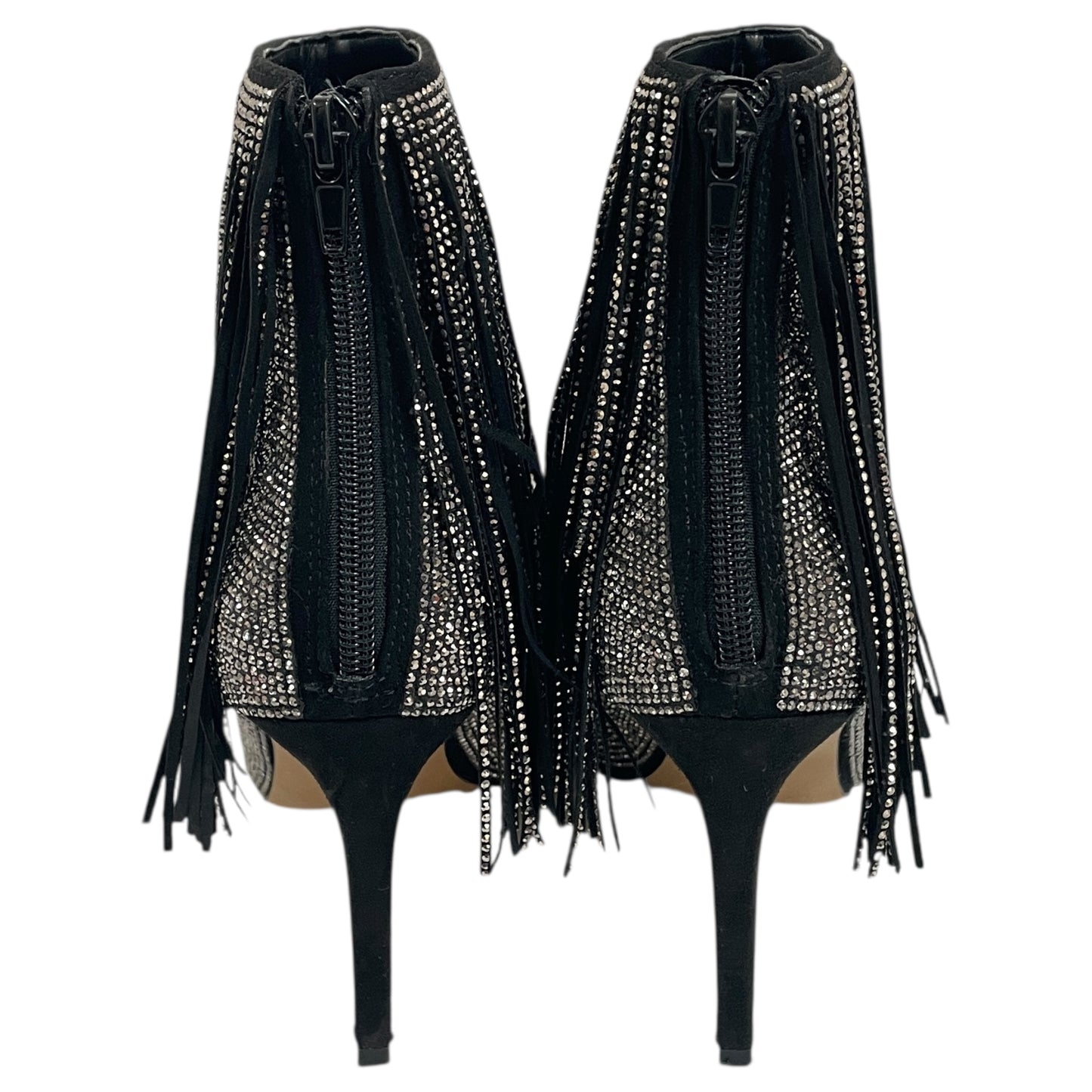 Boots Ankle Heels By Inc In Black & Silver, Size:6