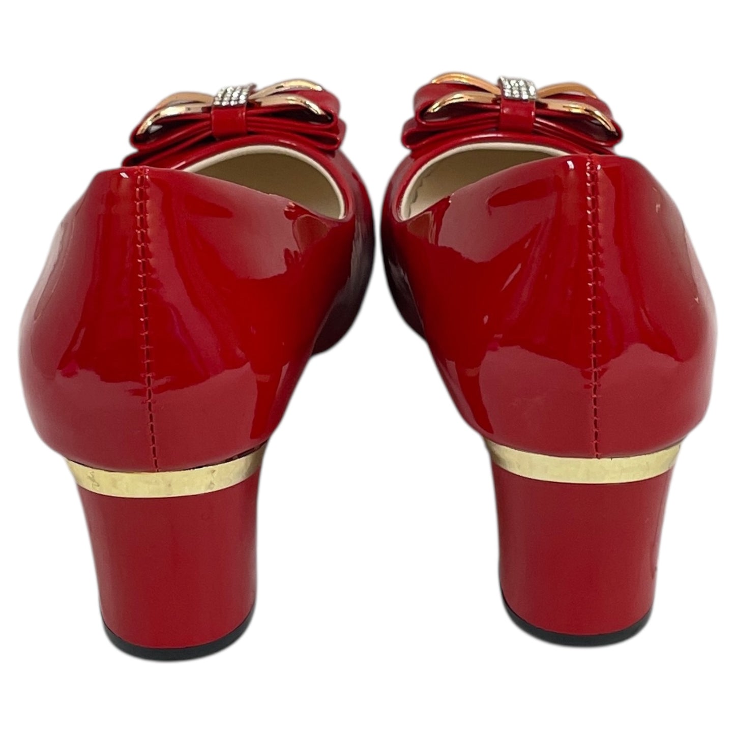 Shoes Heels Block By Cme In Red, Size:7.5