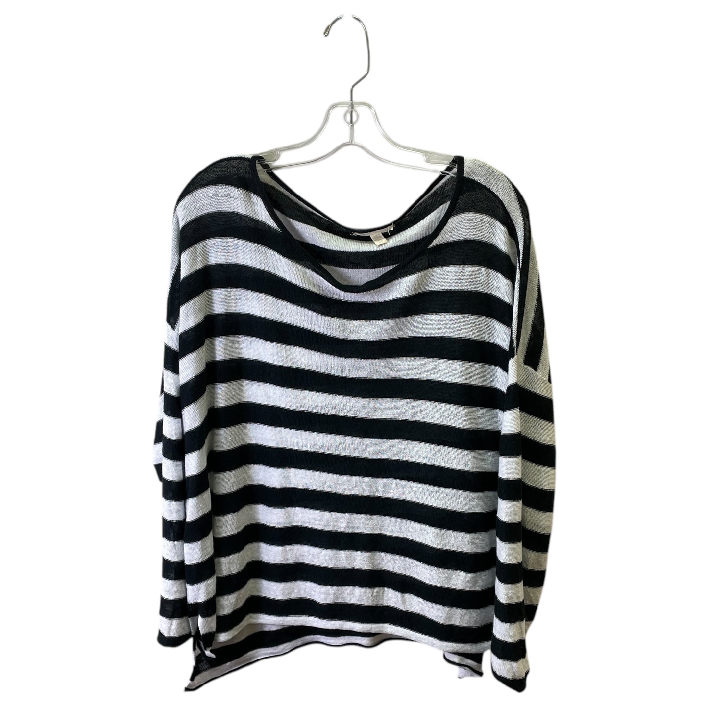 Top Ls Basic By Eileen Fisher In Black & White, Size:L