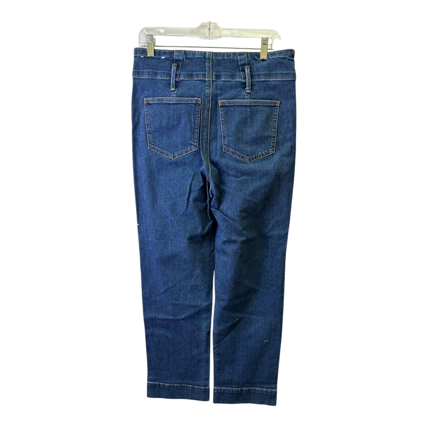 Jeans Straight By Ann Taylor In Blue Denim, Size:8