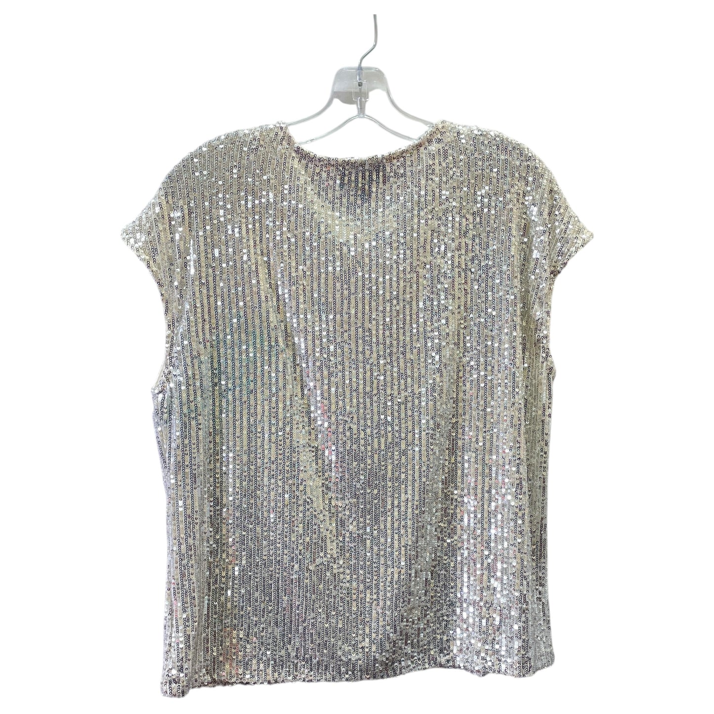 Top Sleeveless By Msk In Silver, Size:M