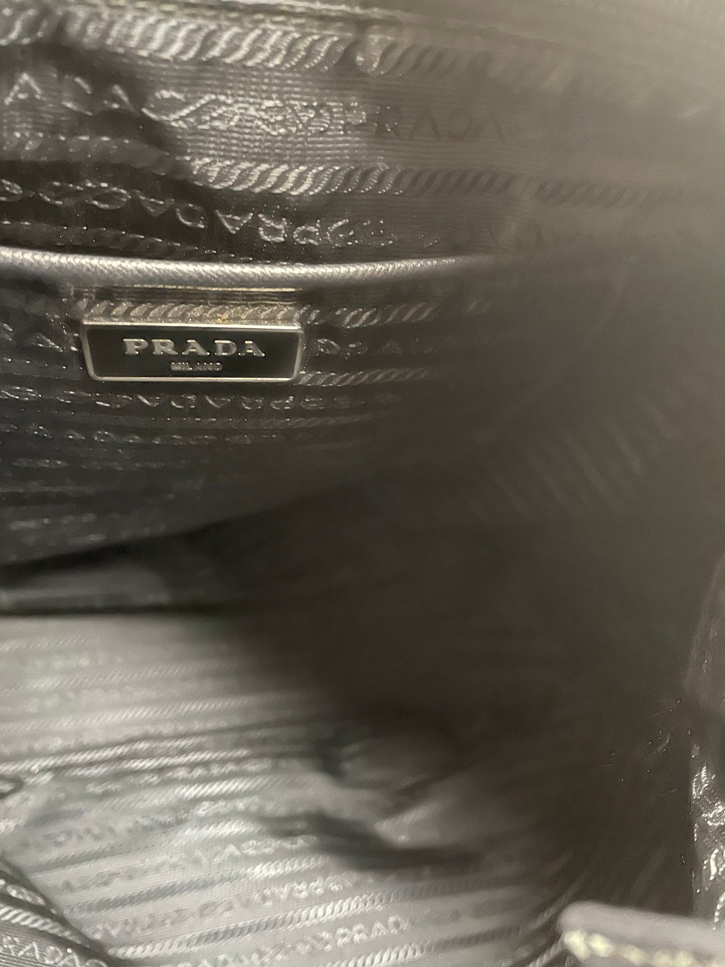 Handbag Luxury Designer By Prada In Black, Size:Large