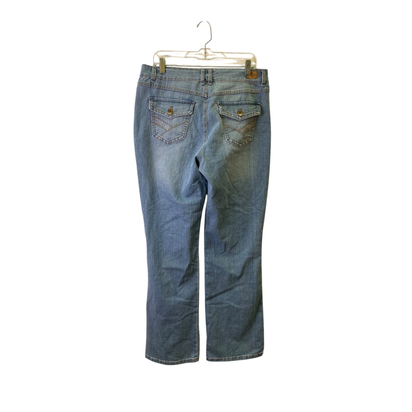 Jeans Wide Leg By Bandolino In Blue Denim, Size:12