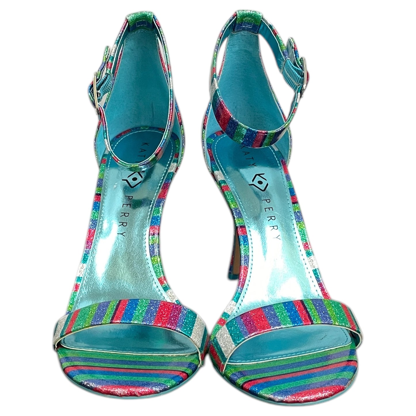 Sandals Heels Stiletto By Cme In Striped Pattern, Size:9