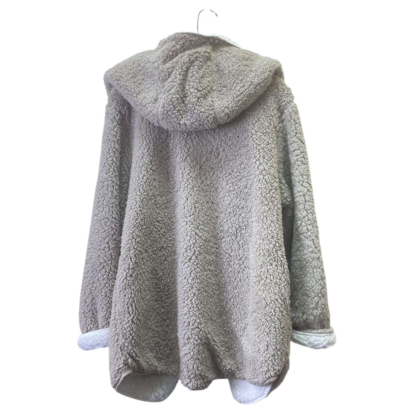 Jacket Fleece By Weatherproof In Taupe, Size:L