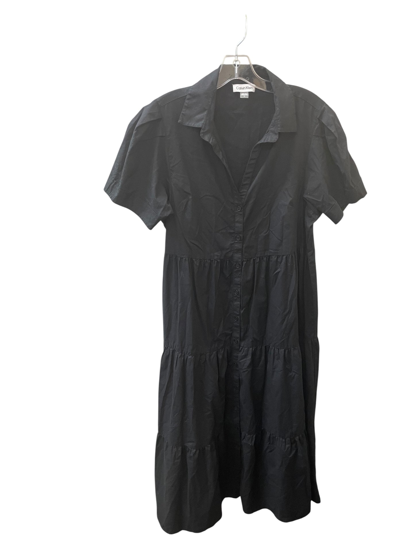 Dress Casual Maxi By Calvin Klein In Black, Size:10