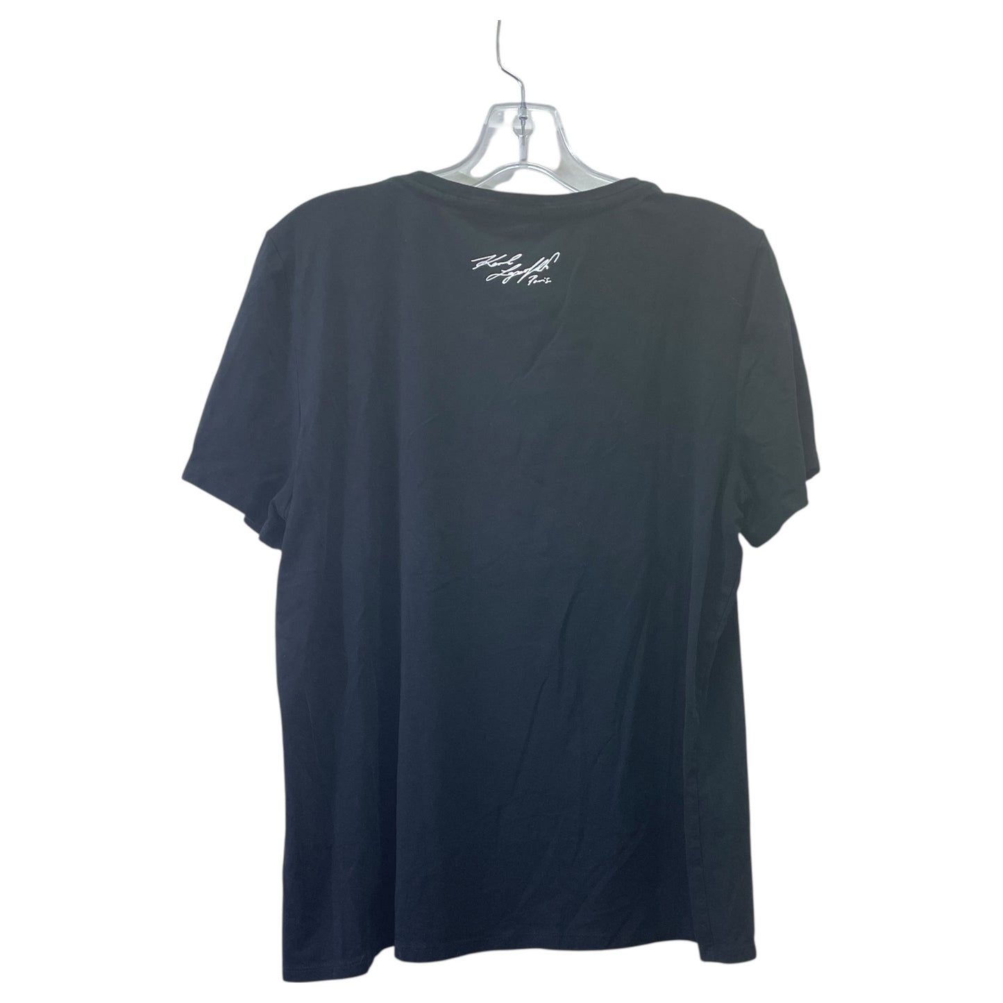 Top Ss Designer By Karl Lagerfeld In Black, Size:L