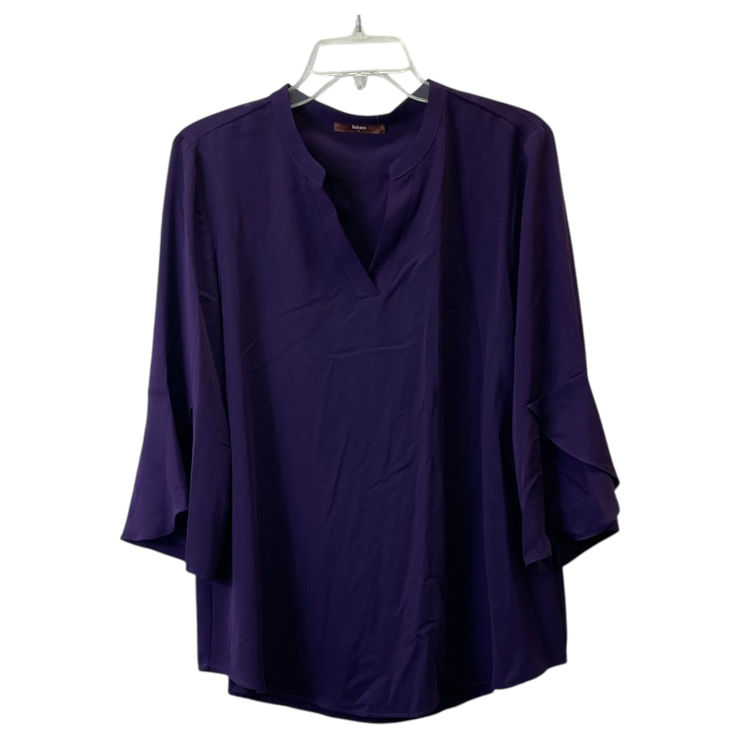 Top 3/4 Sleeve By Gaharu In Purple, Size:L