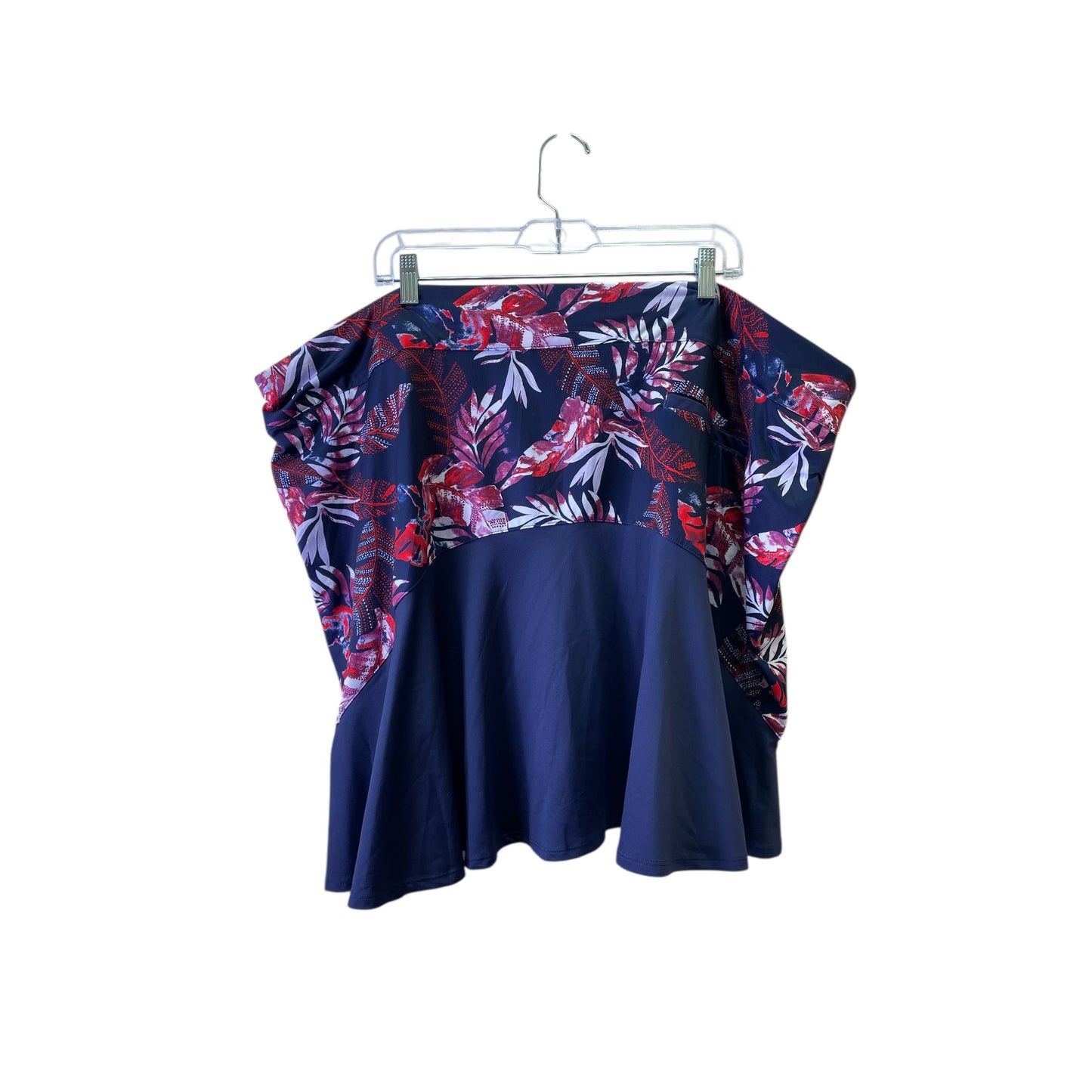 Athletic Skort By Coral Bay In Blue & Red, Size:3X