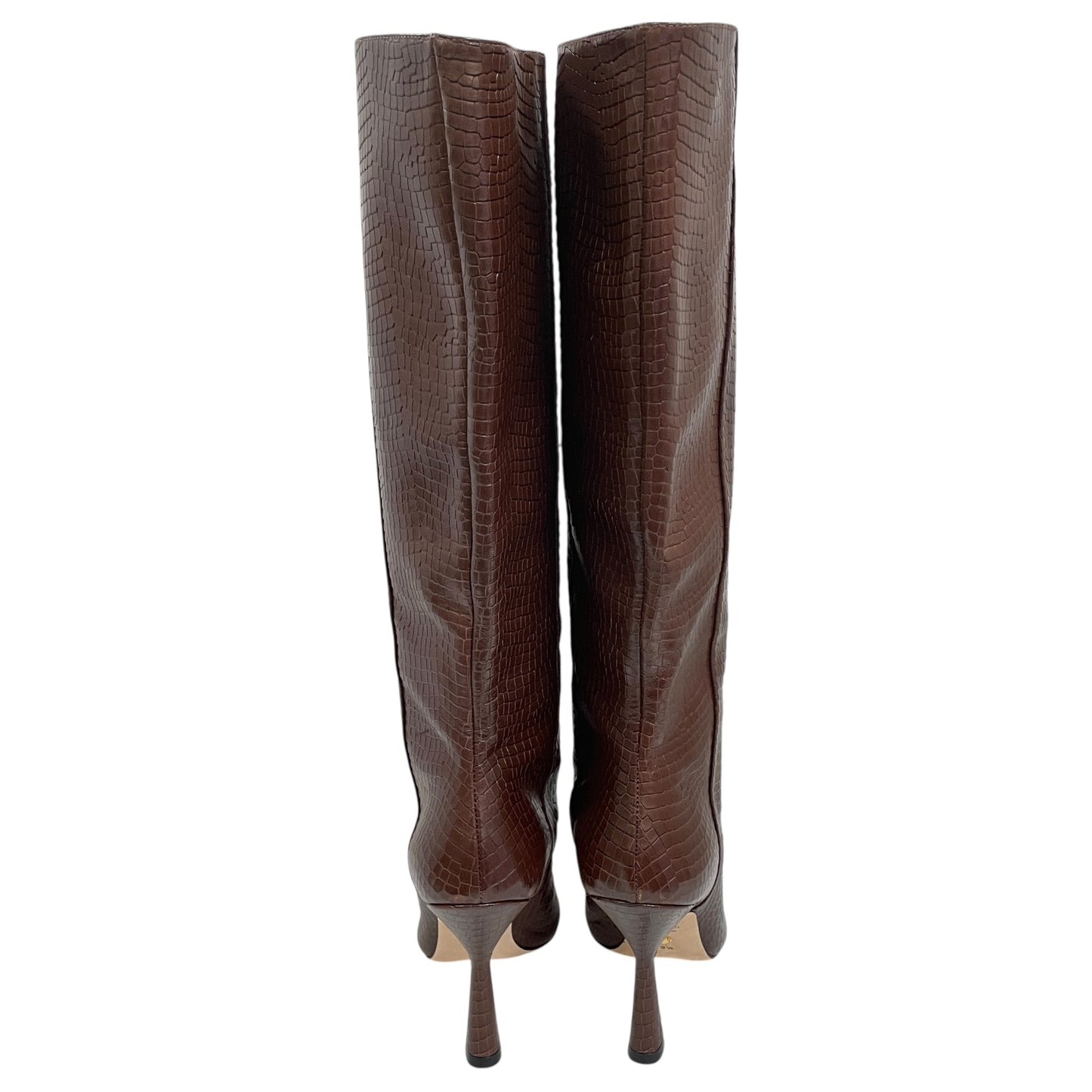 Boots Designer By Stuart Weitzman In Brown, Size:9.5