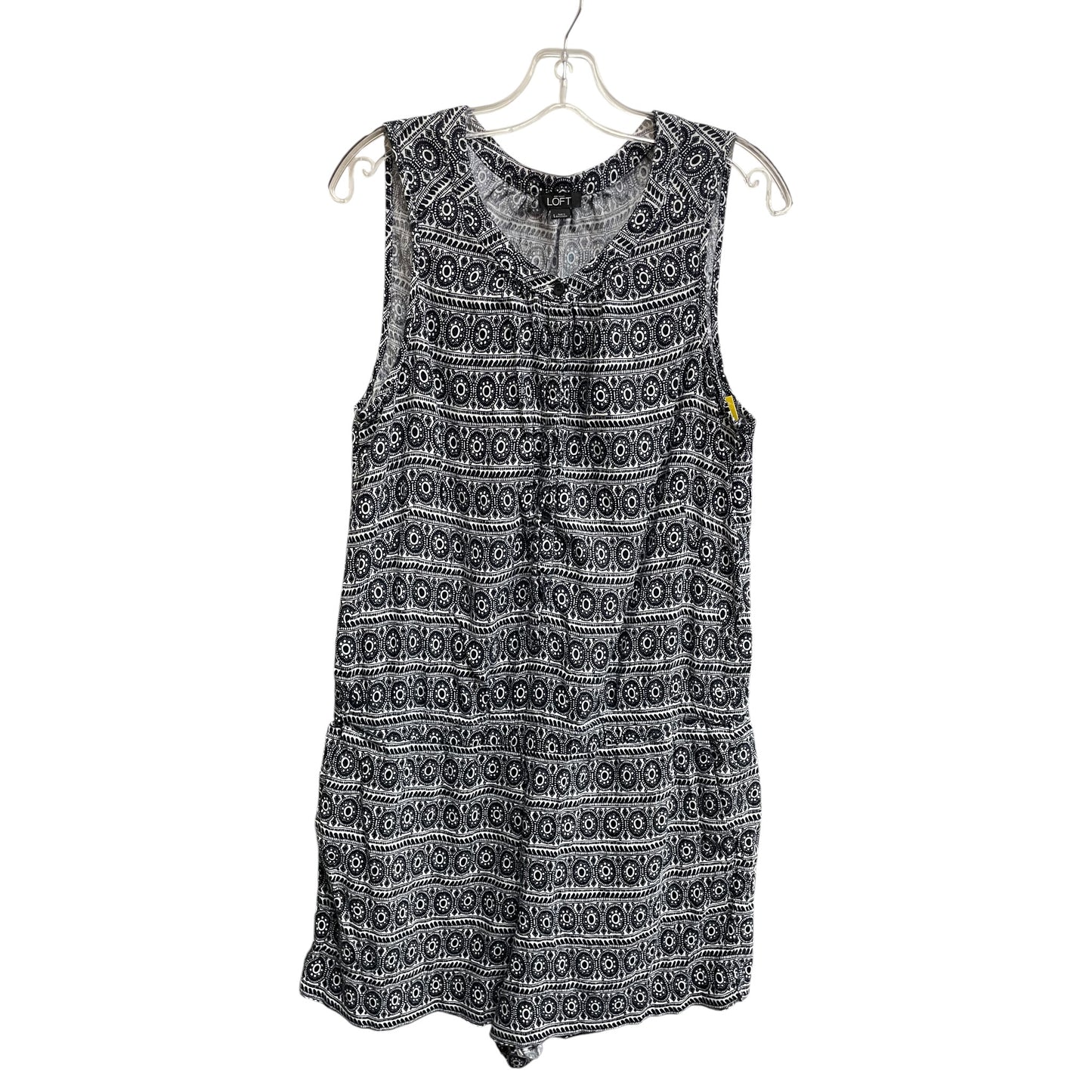 Romper By Loft In Blue & White, Size:L