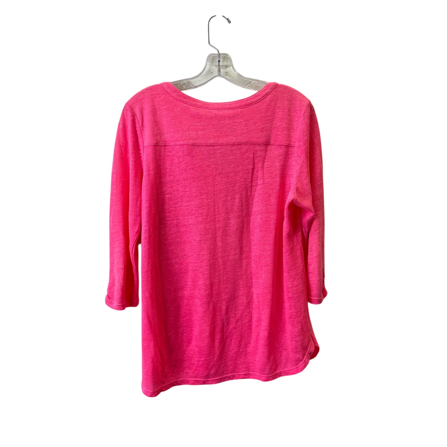 Top 3/4 Sleeve Designer By Lilly Pulitzer In Pink, Size:M