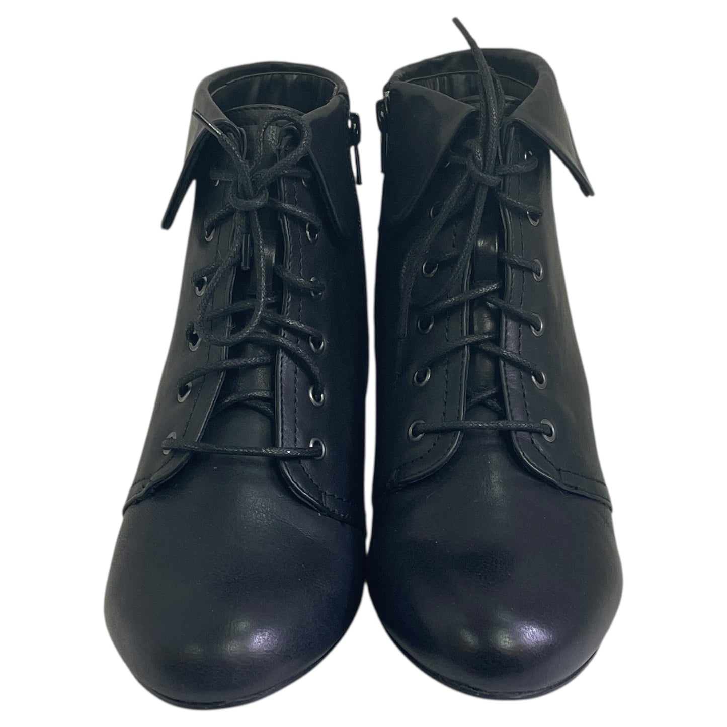 Boots Ankle Flats By Yuu Collection In Black, Size:7.5