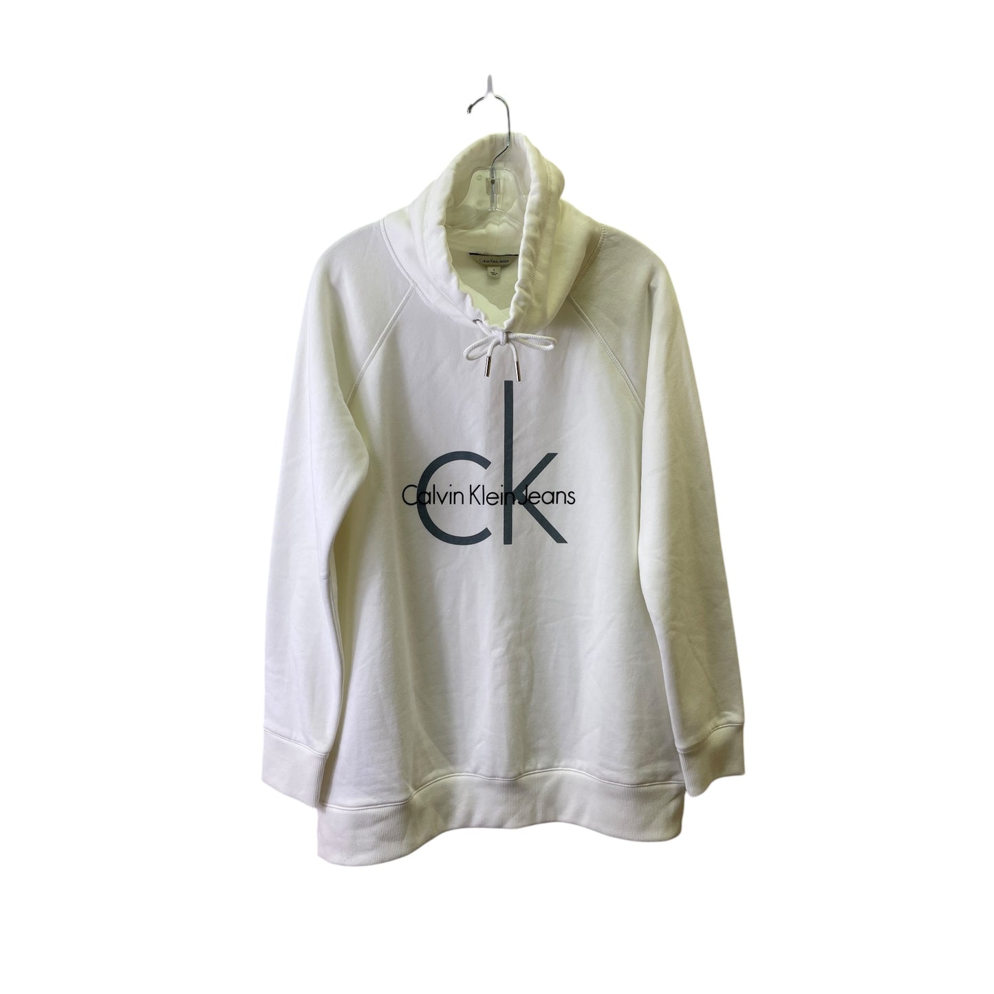 Sweatshirt Collar By Calvin Klein In Cream, Size:L