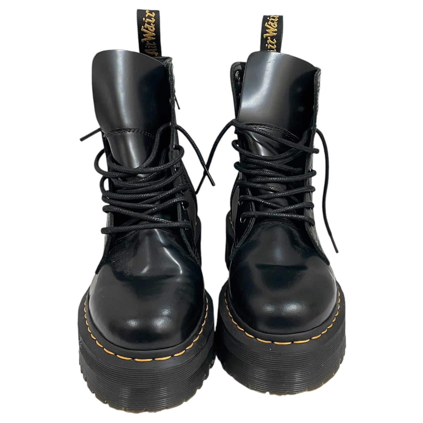 Boots Combat By Dr Martens In Black & Yellow, Size:8