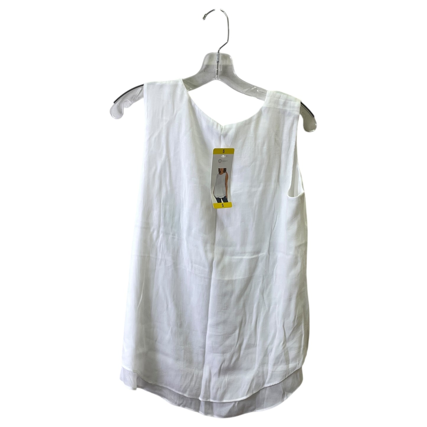 Top Sleeveless By Christina In White, Size:S