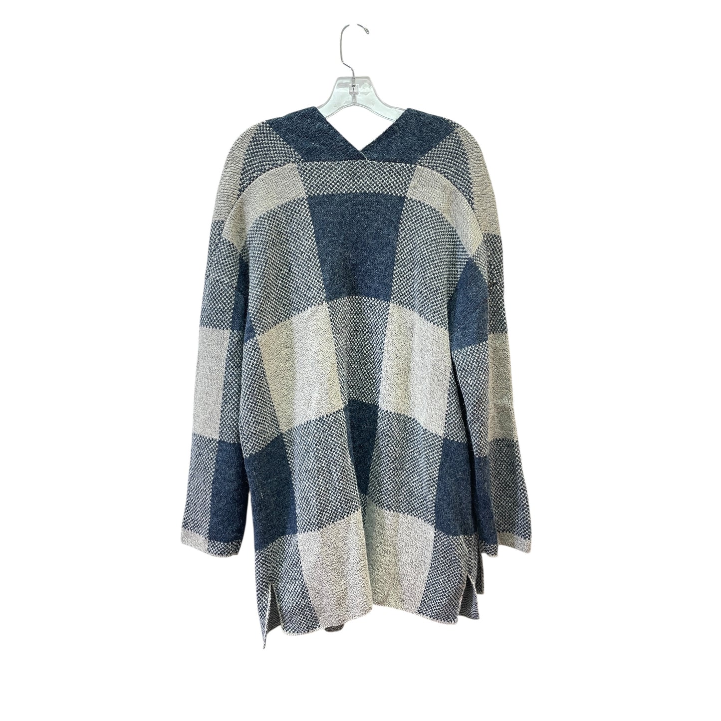 Cardigan By Racheal In Blue & Tan, Size:1X