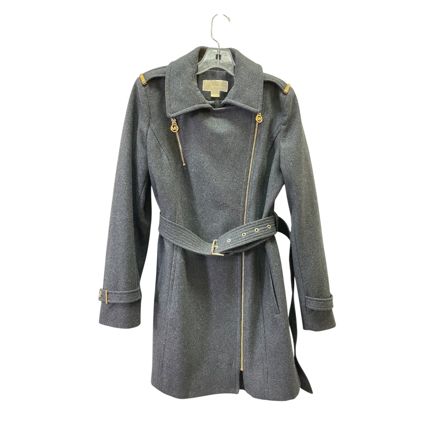 Coat Wool By Michael By Michael Kors In Grey, Size:6