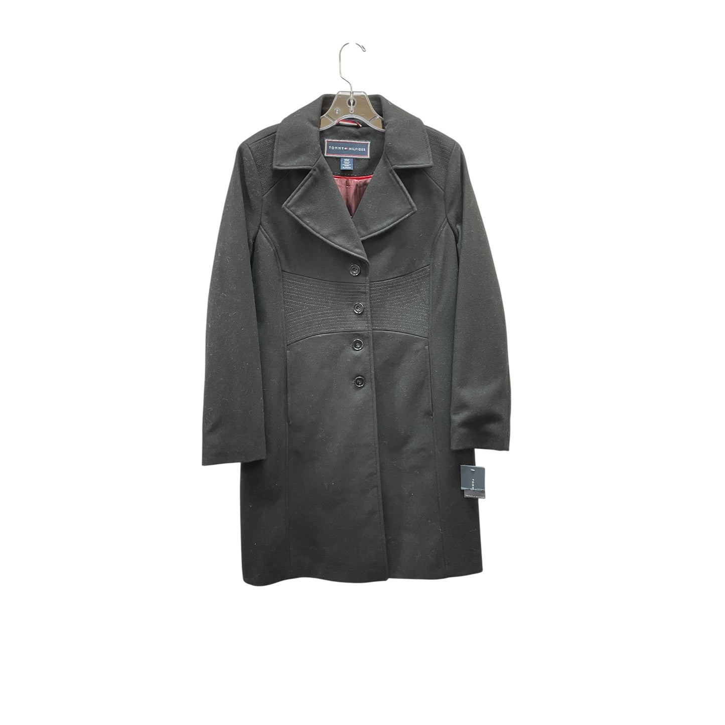 Coat Wool By Tommy Hilfiger In Black, Size:L