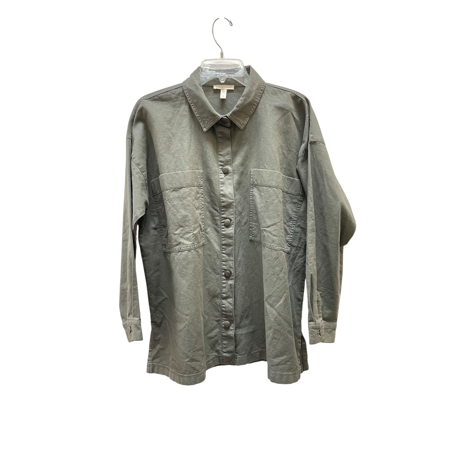 Jacket Utility By Eileen Fisher In Green, Size:M