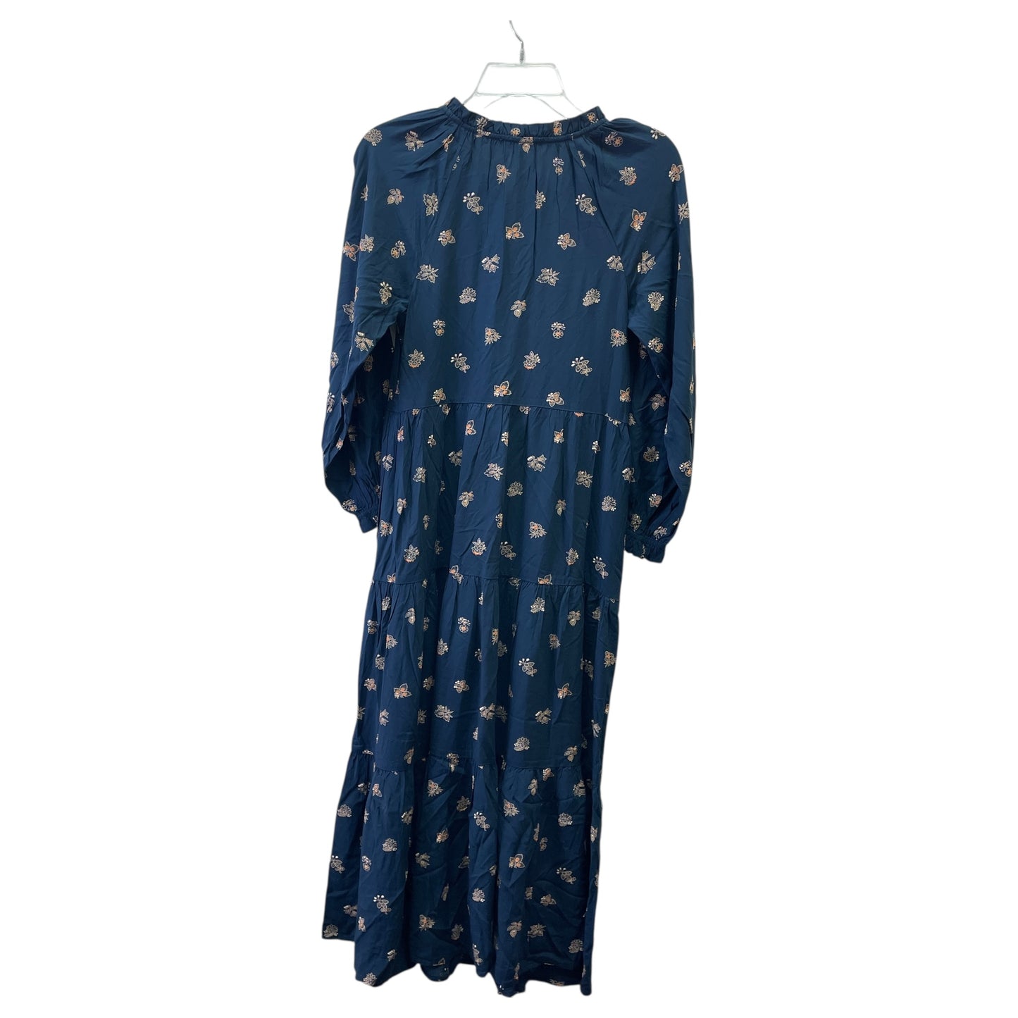 Dress Casual Midi By Madewell In Blue & Tan, Size:Xxs
