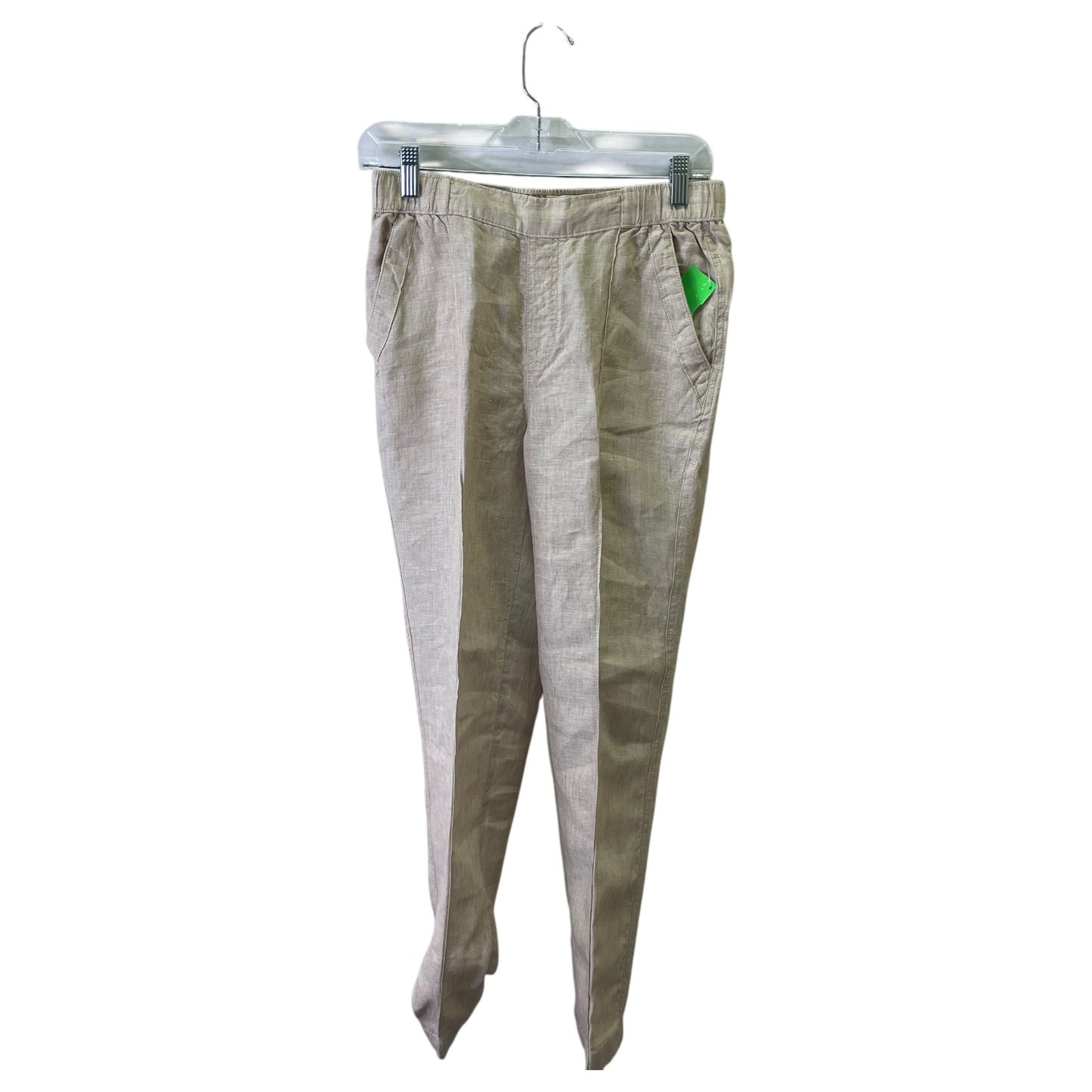 Pants Linen By Nicole Miller In Taupe, Size:S