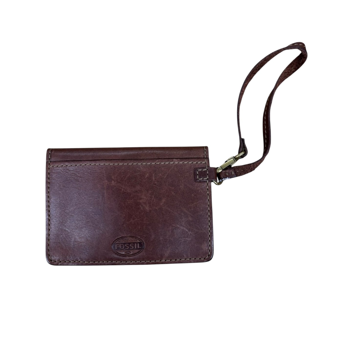 Wristlet By Fossil In Brown, Size:Small