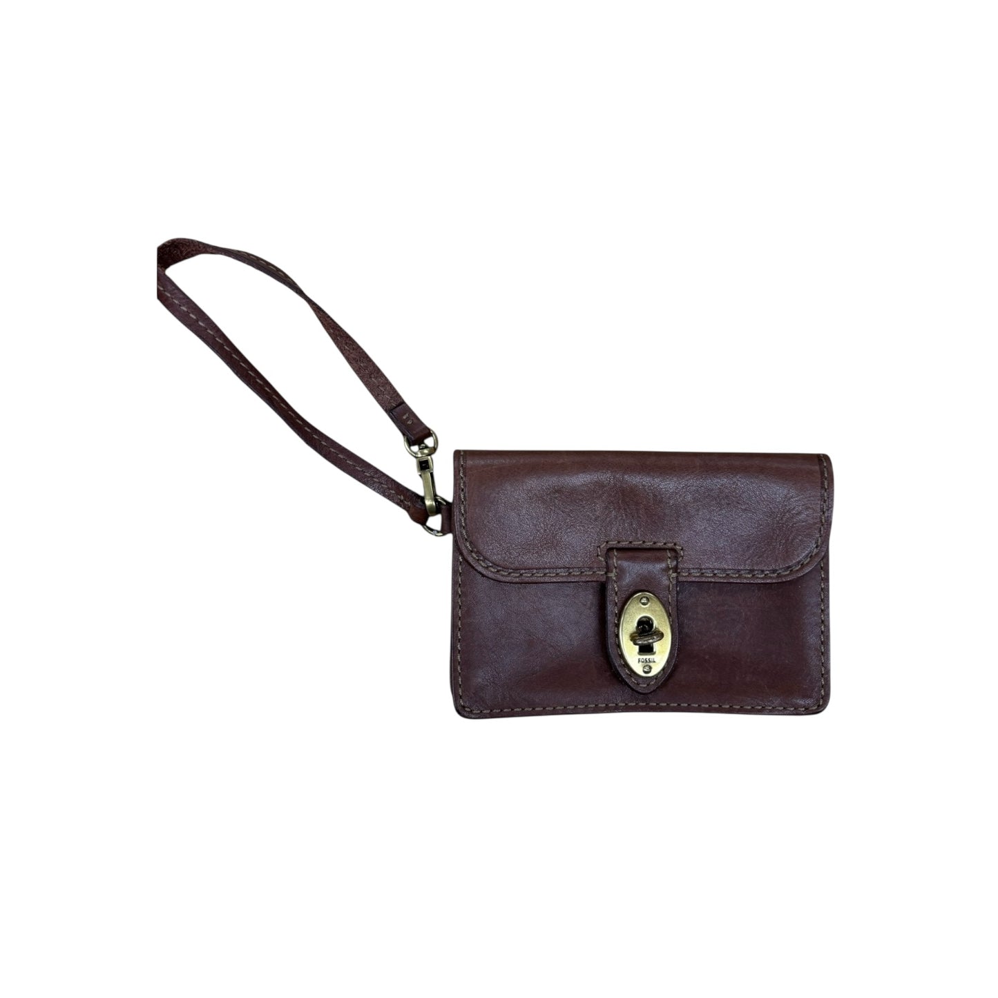 Wristlet By Fossil In Brown, Size:Small
