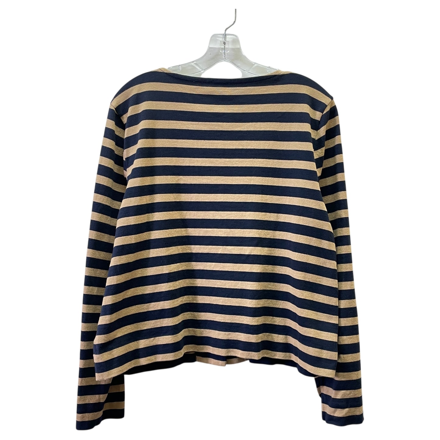 Cardigan By Talbots In Blue & Tan, Size:L