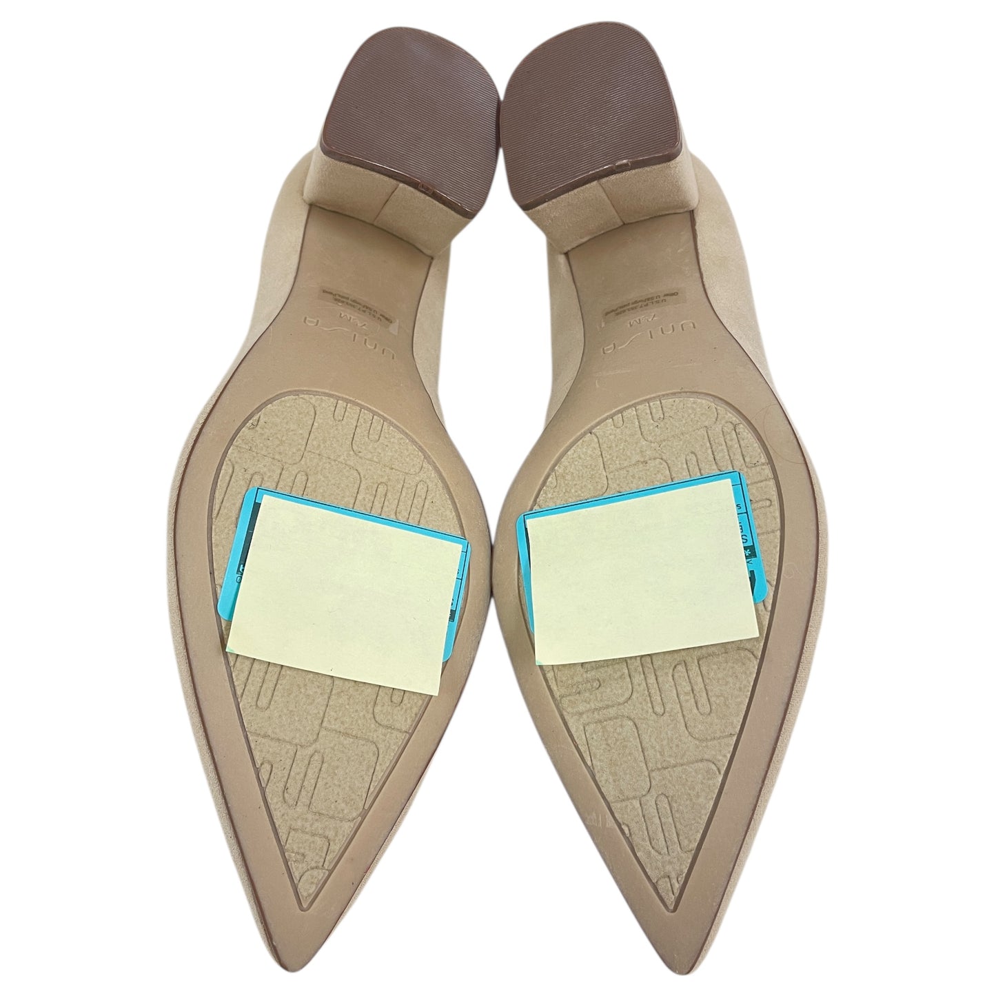 Shoes Heels Block By Unisa In Beige, Size:7.5