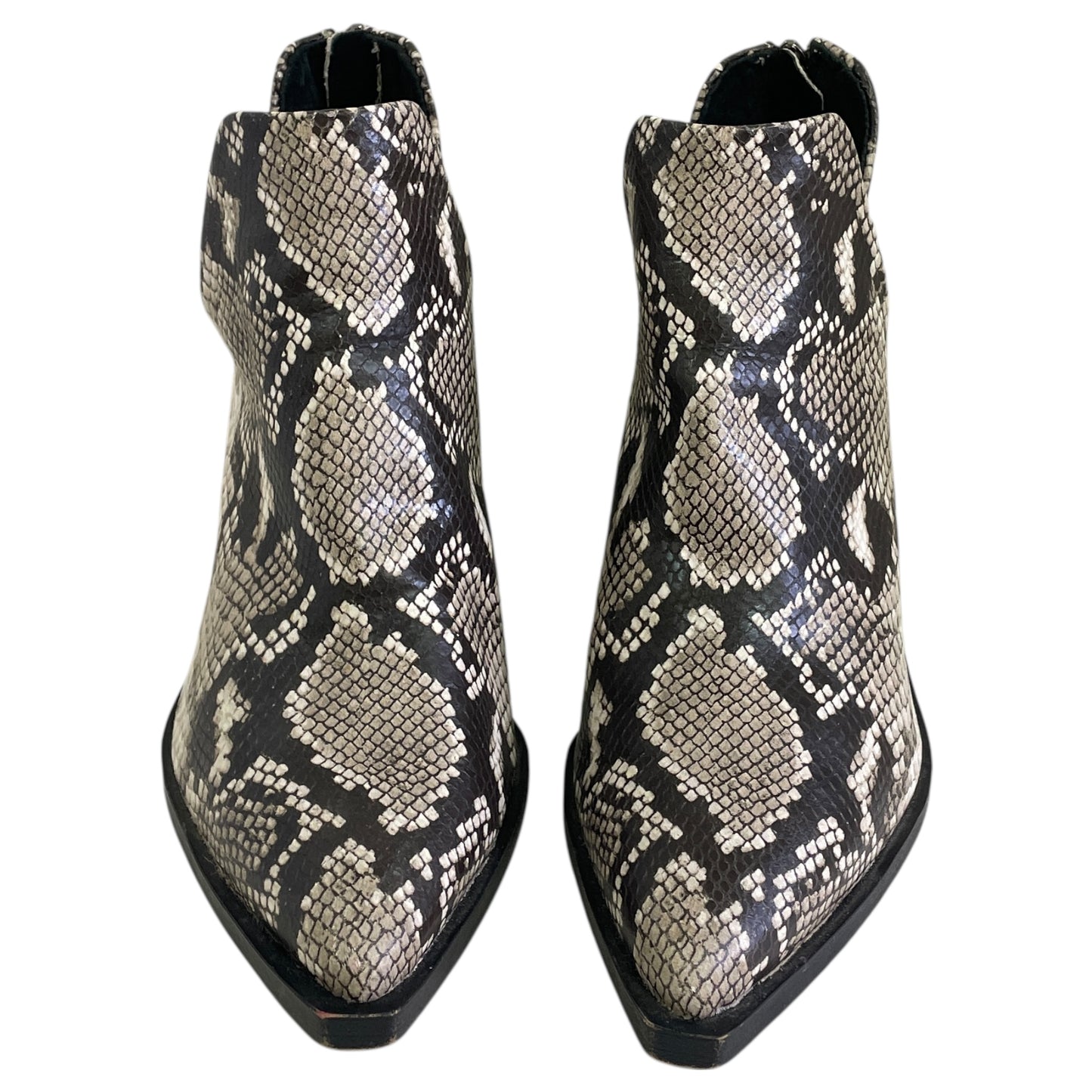Boots Ankle Heels By Vince Camuto In Snakeskin Print, Size:8.5