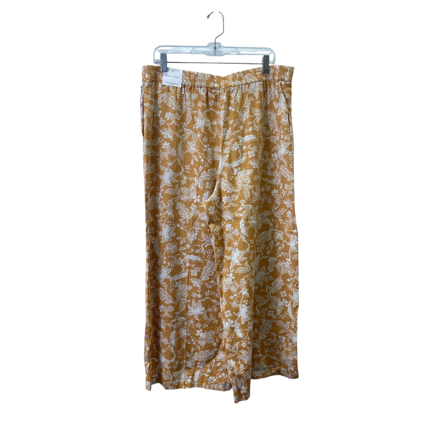 Pants Wide Leg By Haver + Blair In Orange & White, Size:16