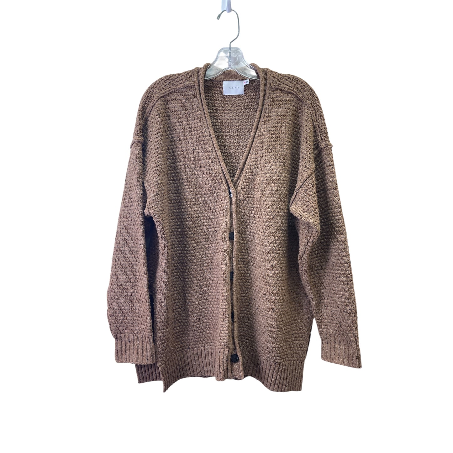 Sweater Cardigan By Lush In Brown, Size:M