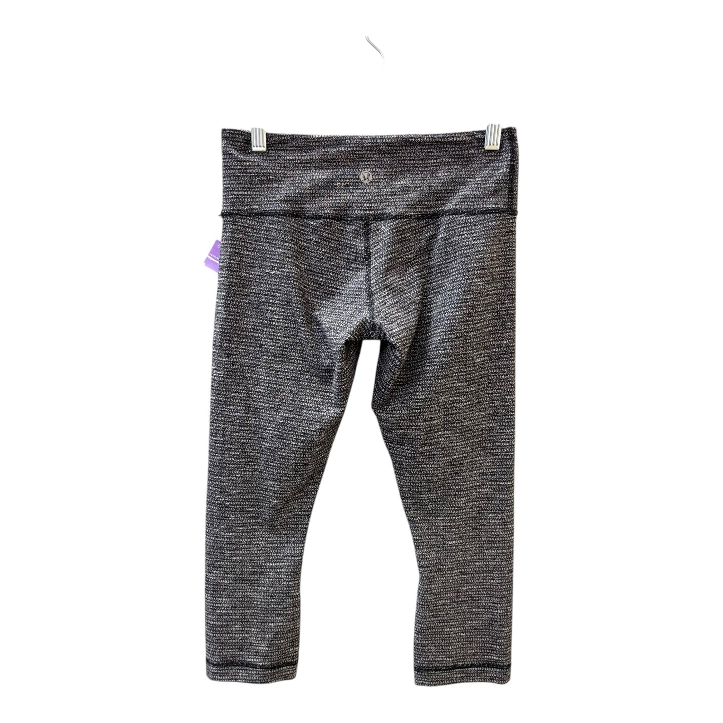 Athletic Leggings Capris By Lululemon In Black & White, Size:S