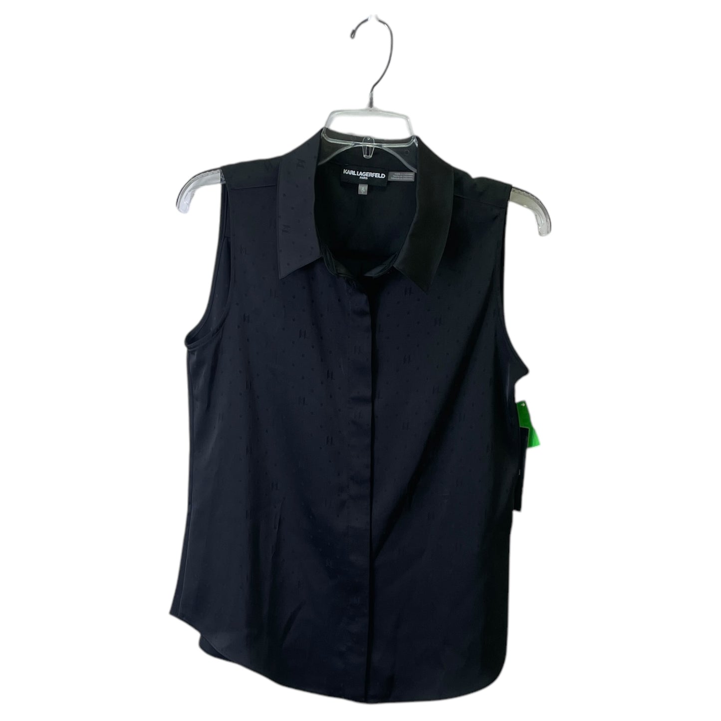 Top Sleeveless Designer By Karl Lagerfeld In Black, Size:S