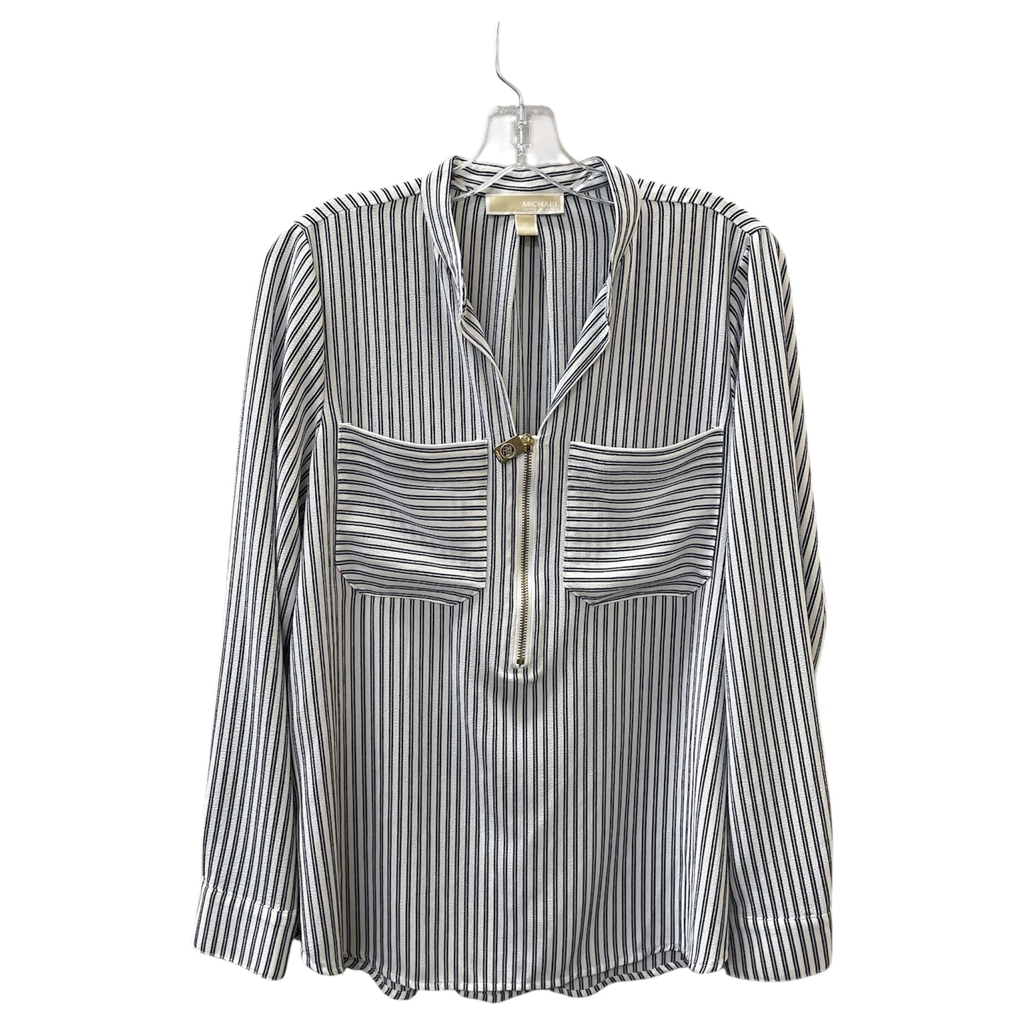 Top Ls By Michael By Michael Kors In Blue & White, Size:M