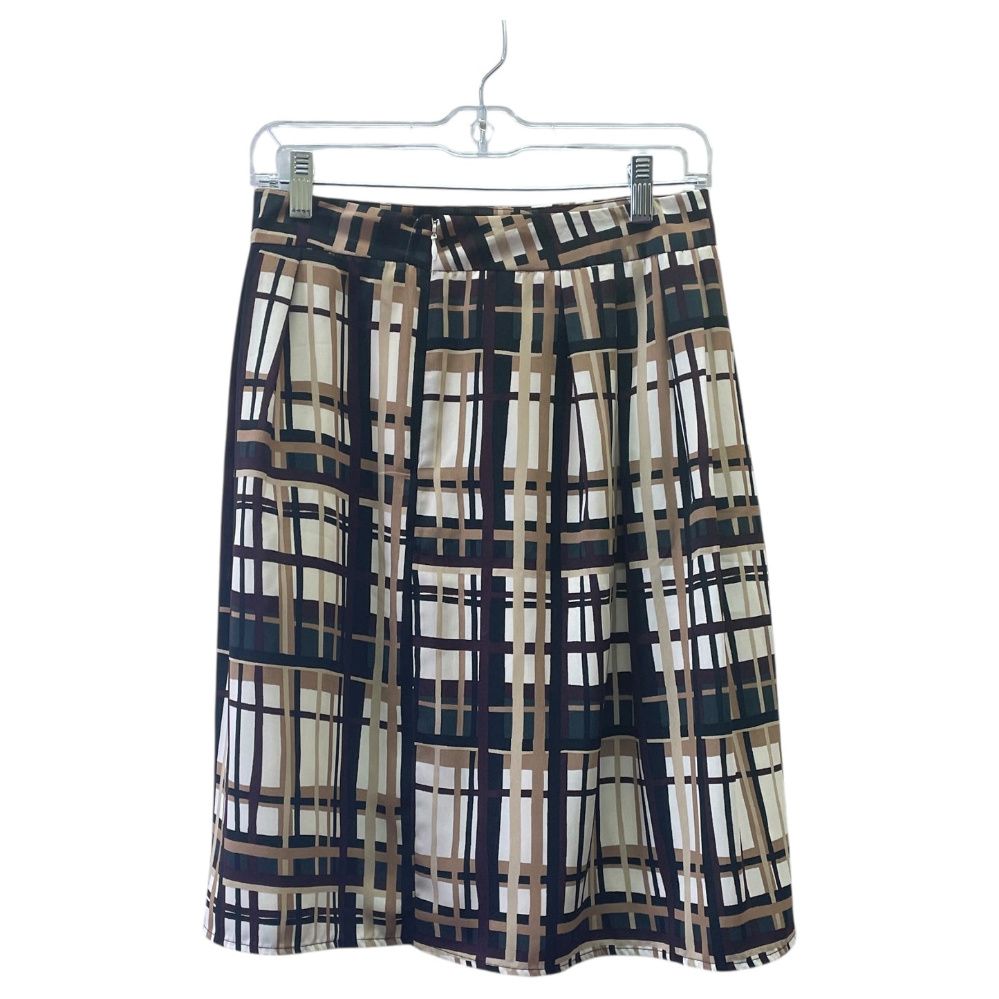 Skirt Midi By Banana Republic In Black & Cream, Size:2