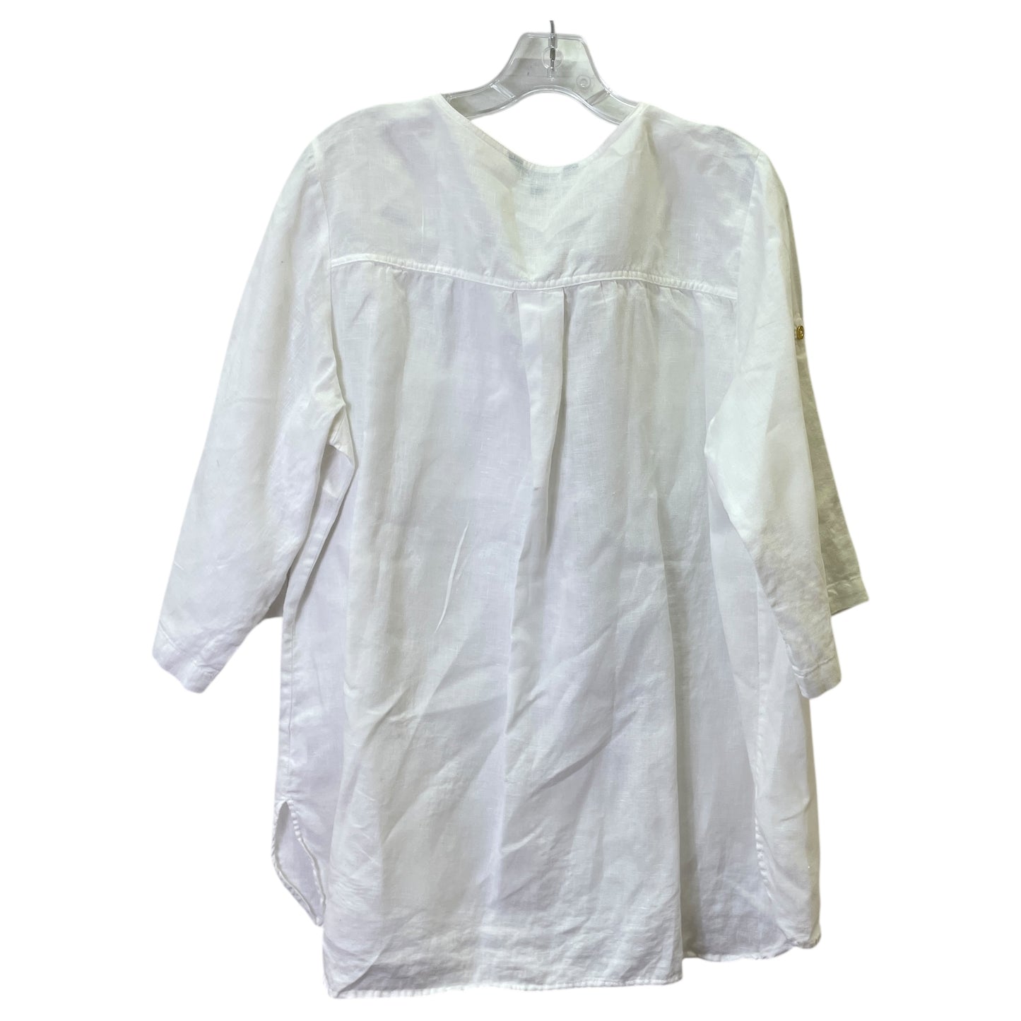 Top Ls By Ellen Tracy In White, Size:1X