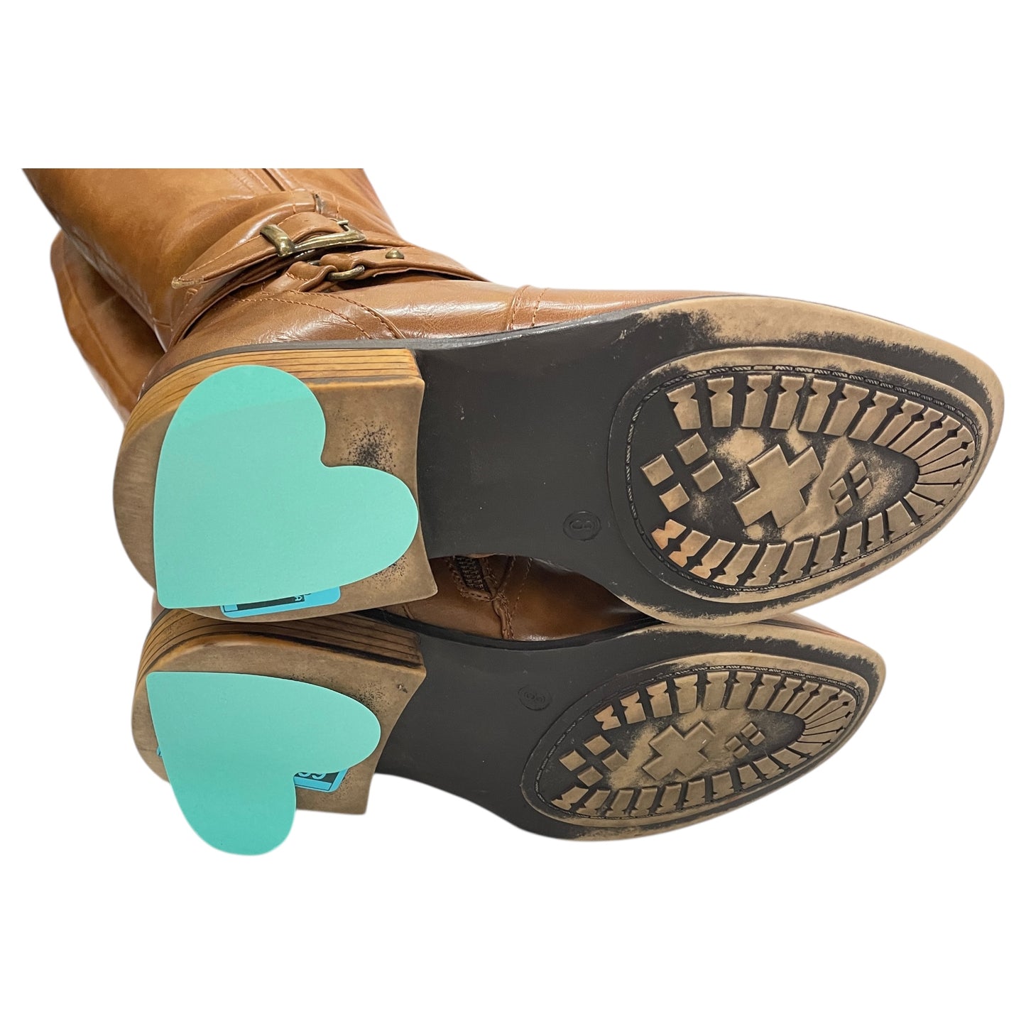 Boots Knee Flats By Wanted In Brown, Size:8