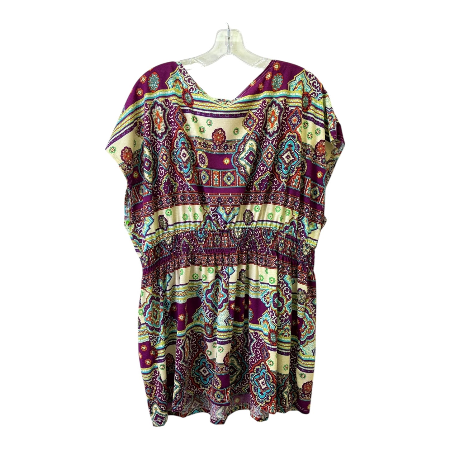 Dress Party Long By Torrid In Green & Purple, Size:3