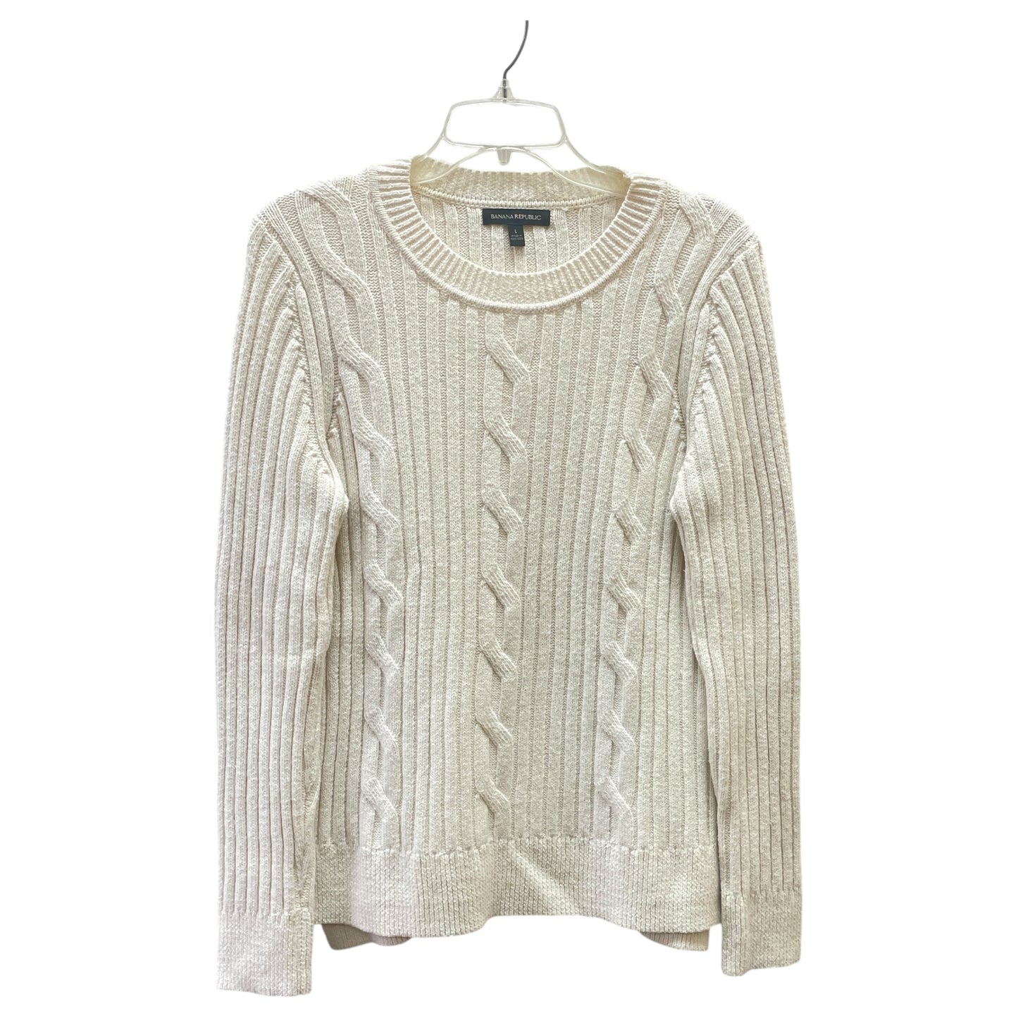 Sweater By Banana Republic In White, Size:L
