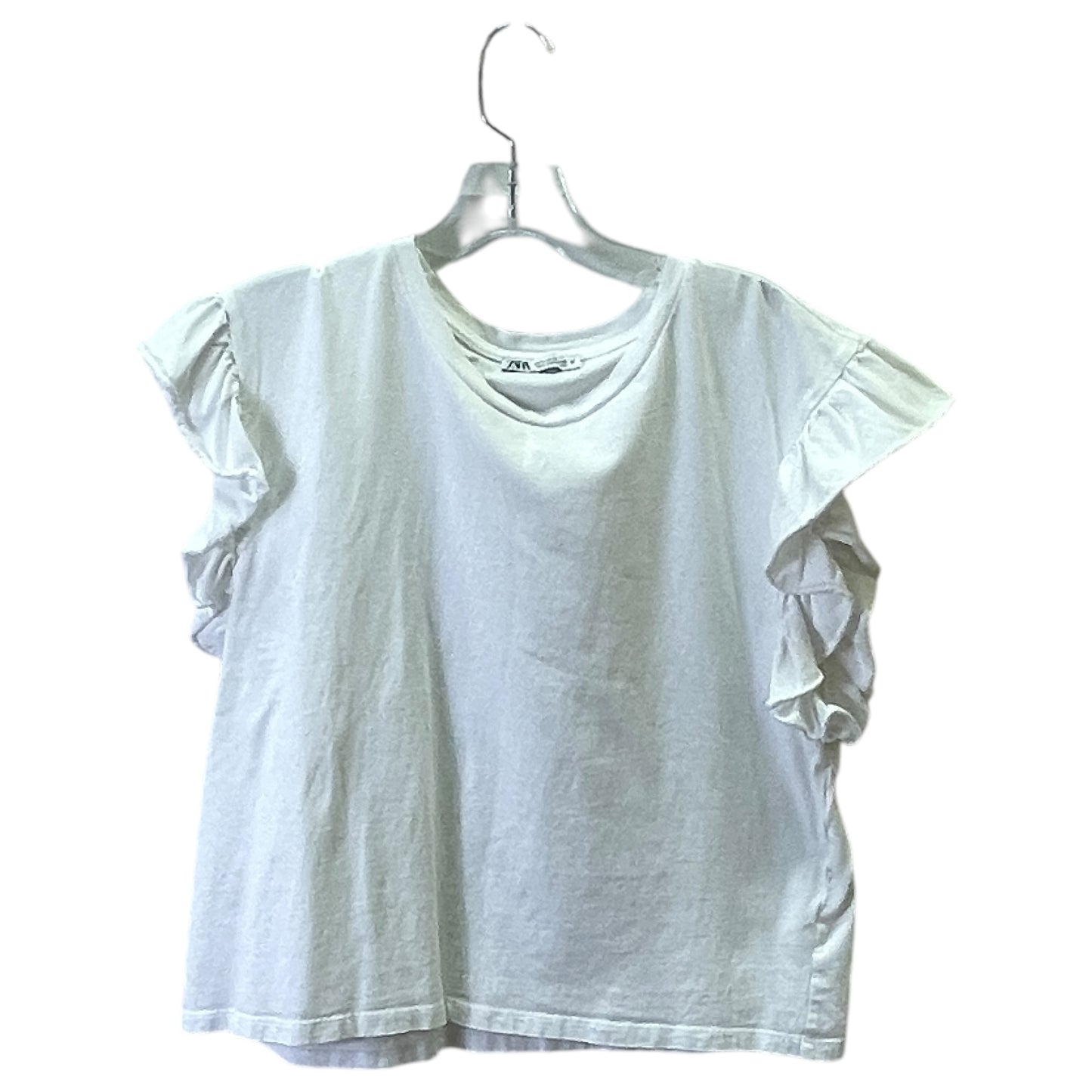 Top Sleeveless By Zara In White, Size:M
