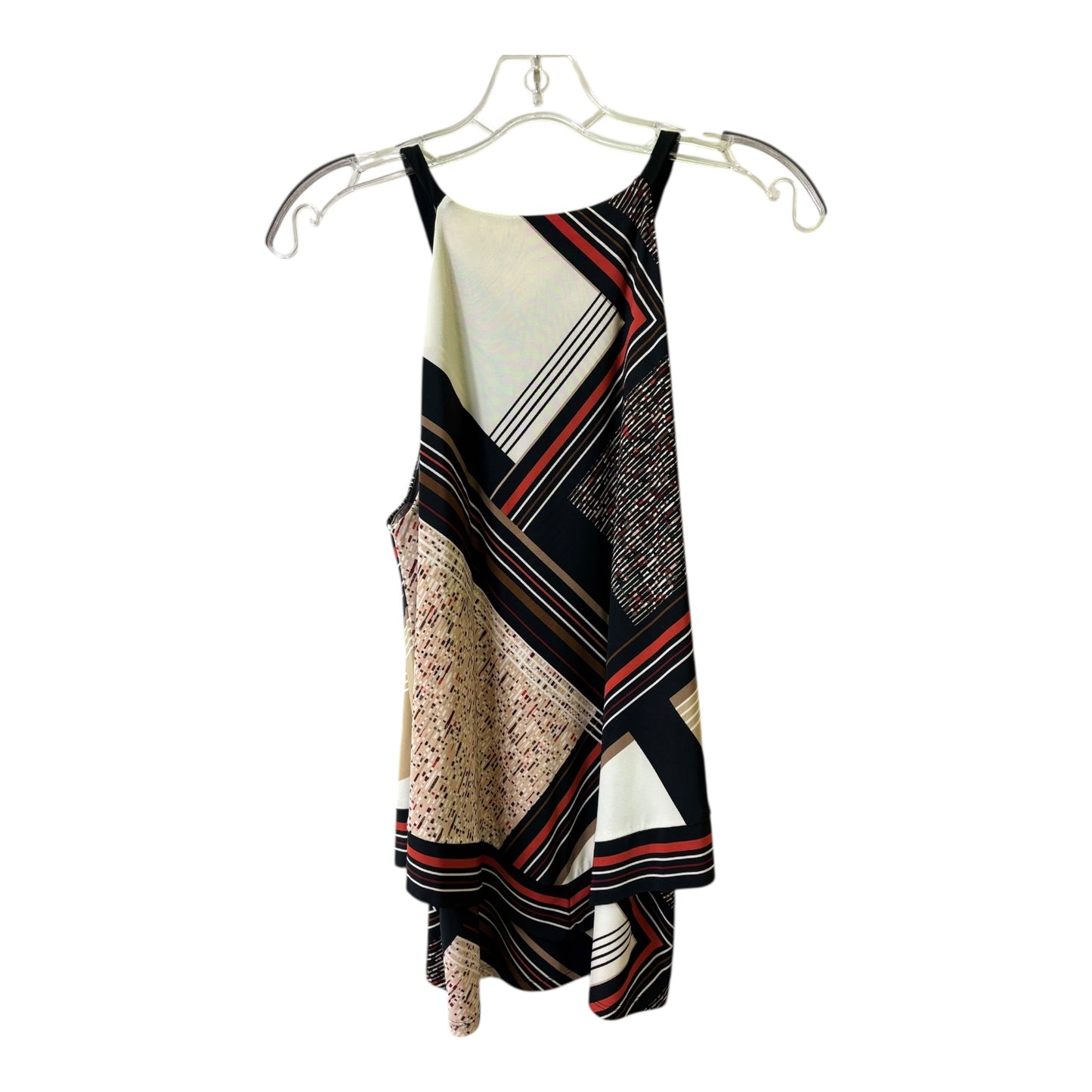 Top Sleeveless Basic By Karen Scott In Black & Orange, Size:M