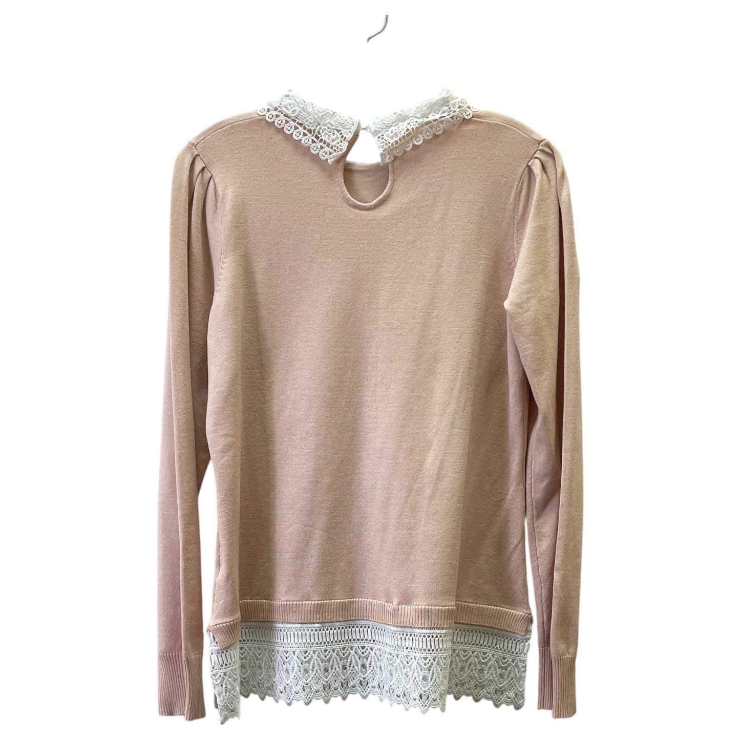 Top Ls By Adrianna Papell In Pink & White, Size:M