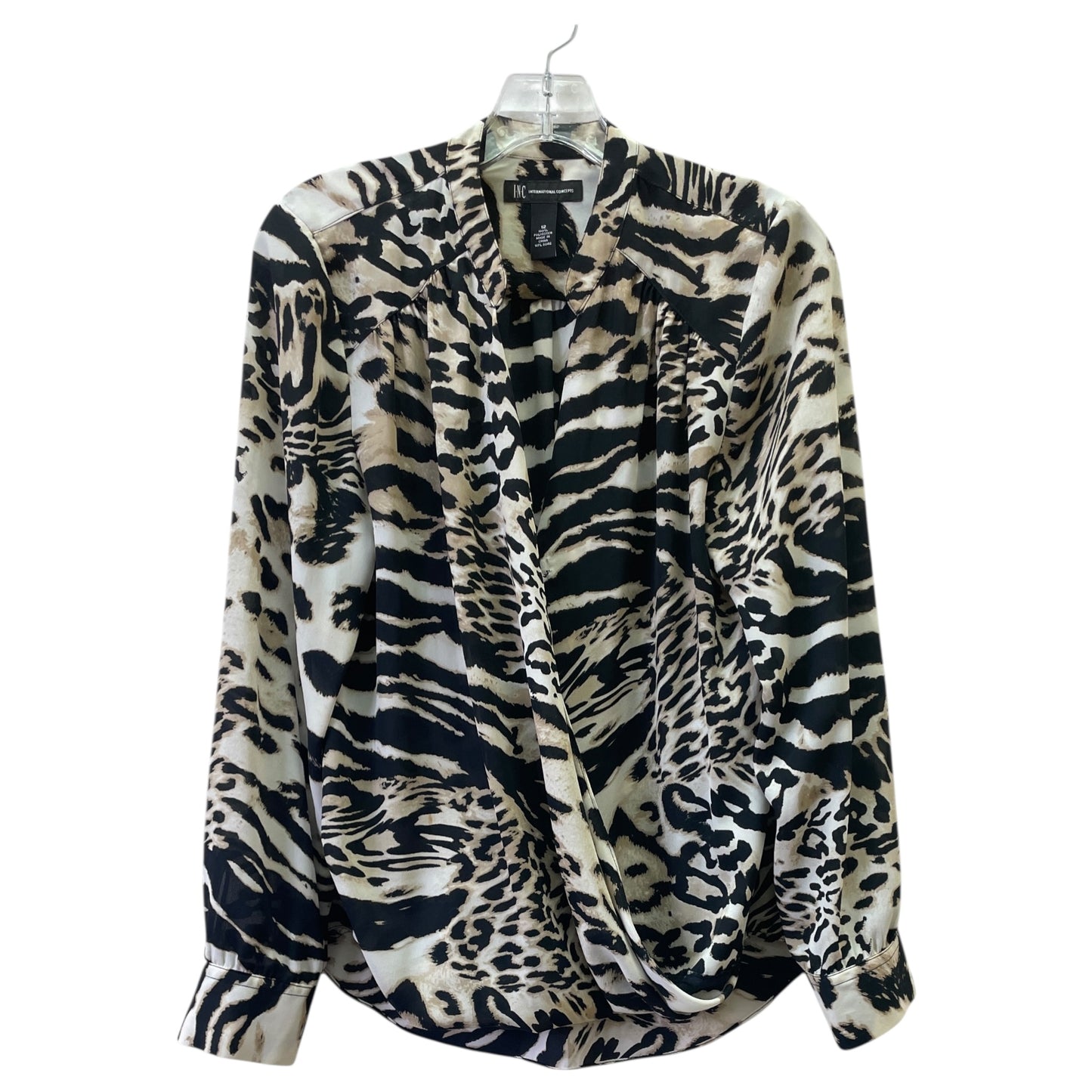 Top Ls Basic By Inc In Black & Cream, Size:12