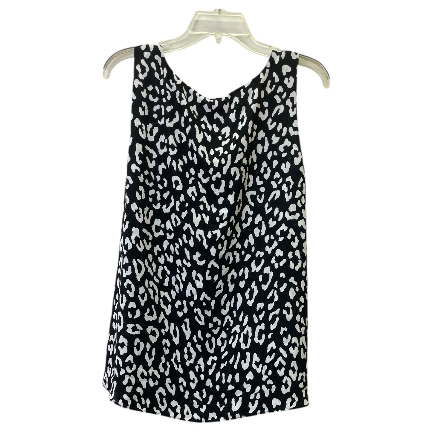 Top Sleeveless By Chicos In Black & White, Size:L