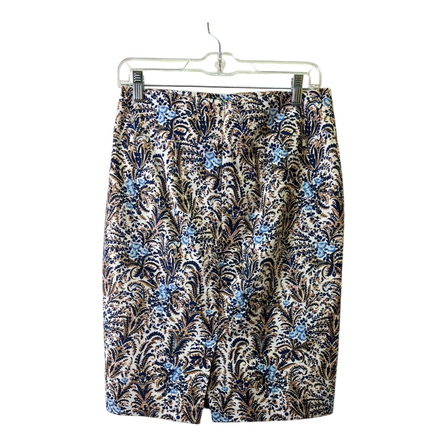 Skirt Maxi By Ann Taylor In Blue & Gold, Size:4